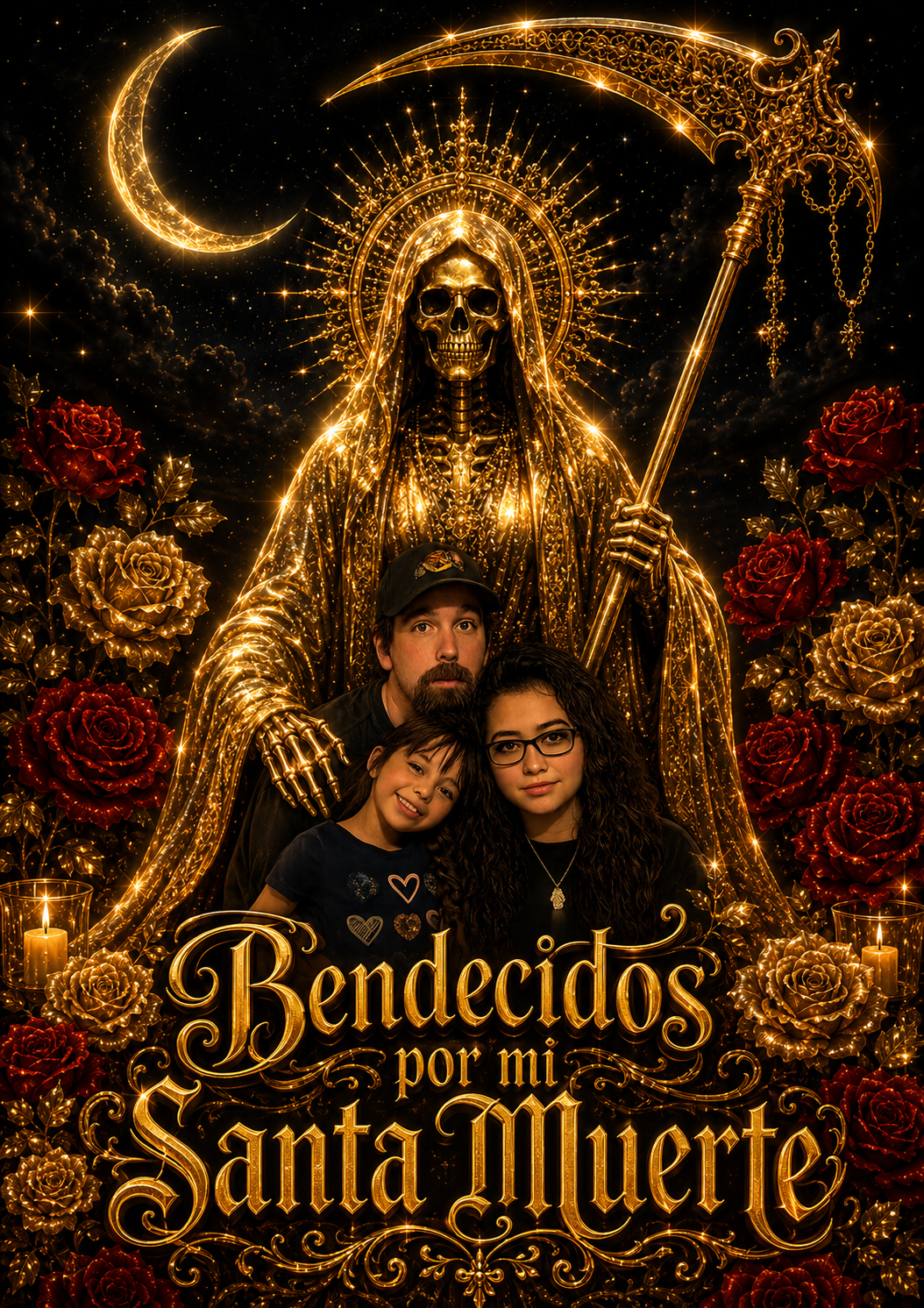 Custom Santa Muerte 8x10 Metal Poster