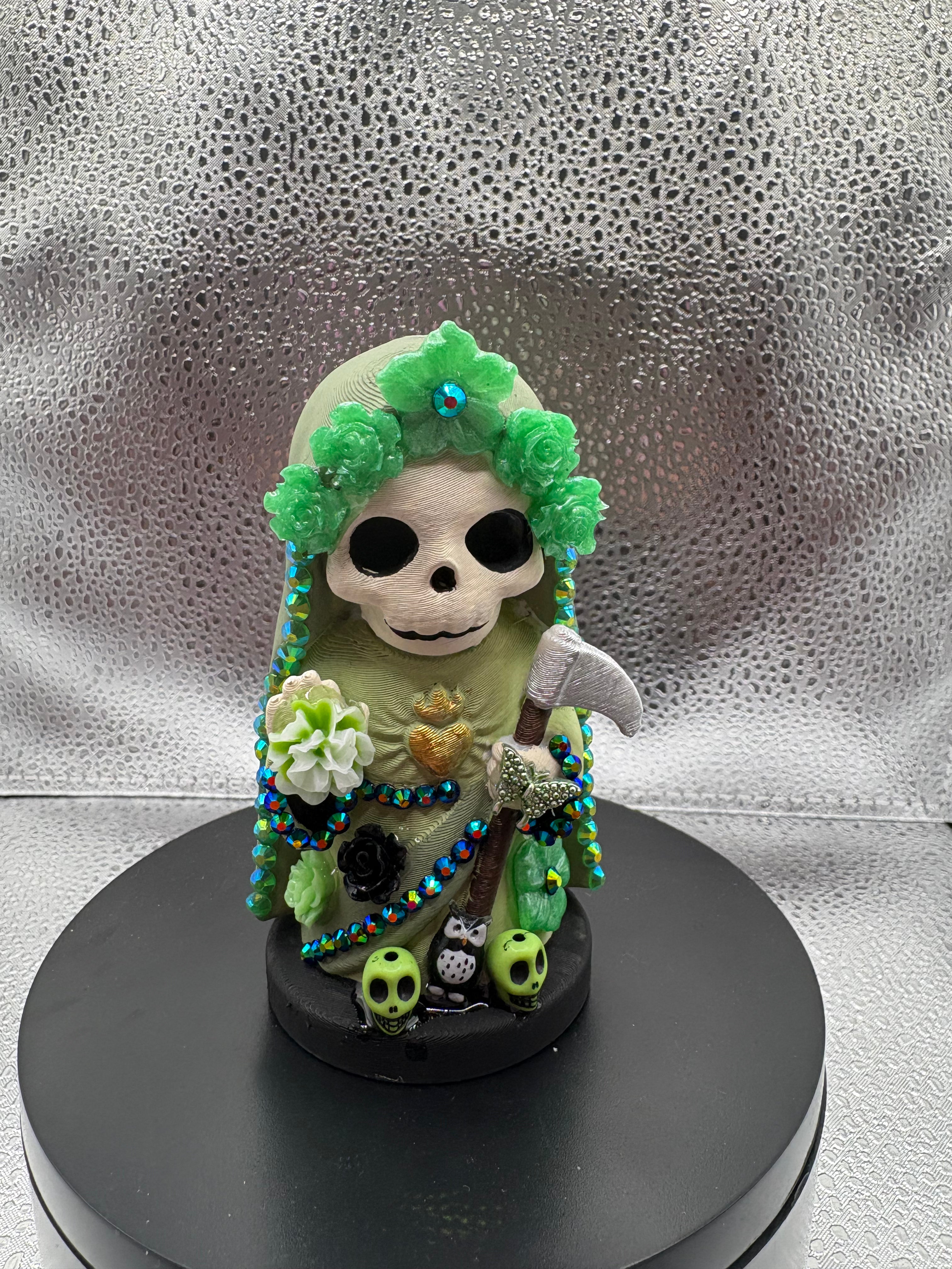 3.75" Santa Muerte Statue Sage