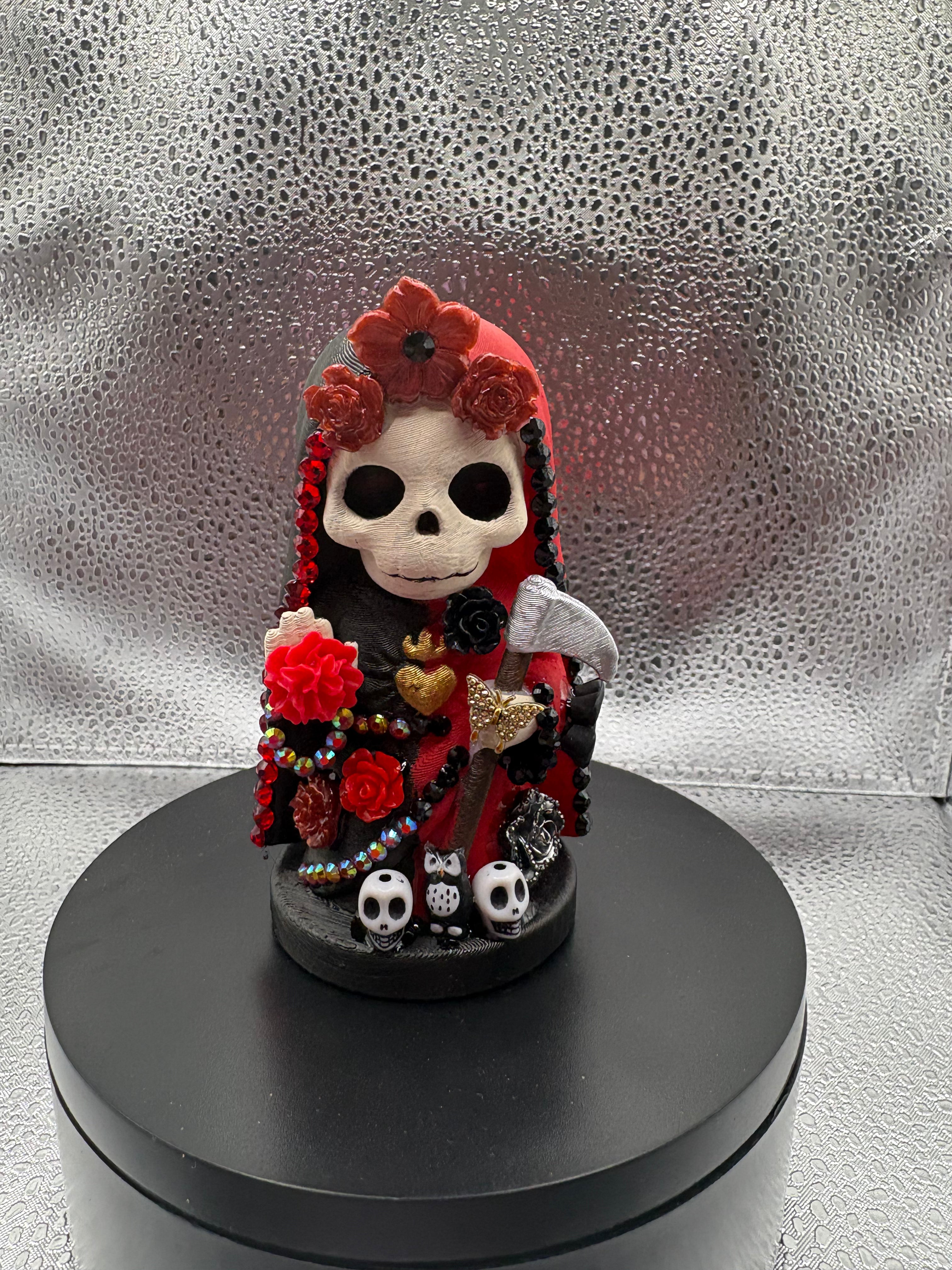 3.75" Santa Muerte Statue Reversible
