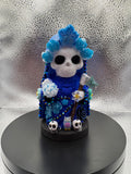 3.75" Santa Muerte Statue Blue